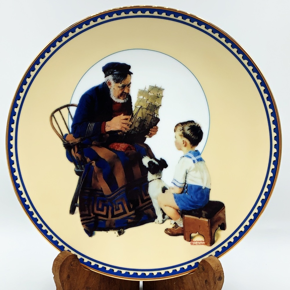 Norman Rockwell "The Sea Captain" Limited Edition Knowles China Decorative Plate